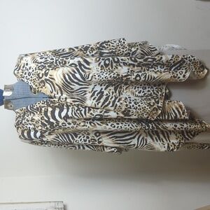 Animal Print Mobwiffe Poncho Shrug Longlines One Size